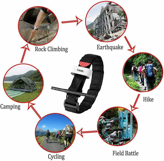 GAROU TACTIC PENTRU URGENȚE MEDICALE ȘI CONTROLUL PIERDERILOR DE SÂNGE - APLICARE CU O SINGURĂ MÂNĂ