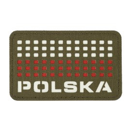 PATCH POLSKA (cu steag) - 50 x 80 mm - LASER CUT - VERDE RANGER/ALB/ROSU - M-TAC