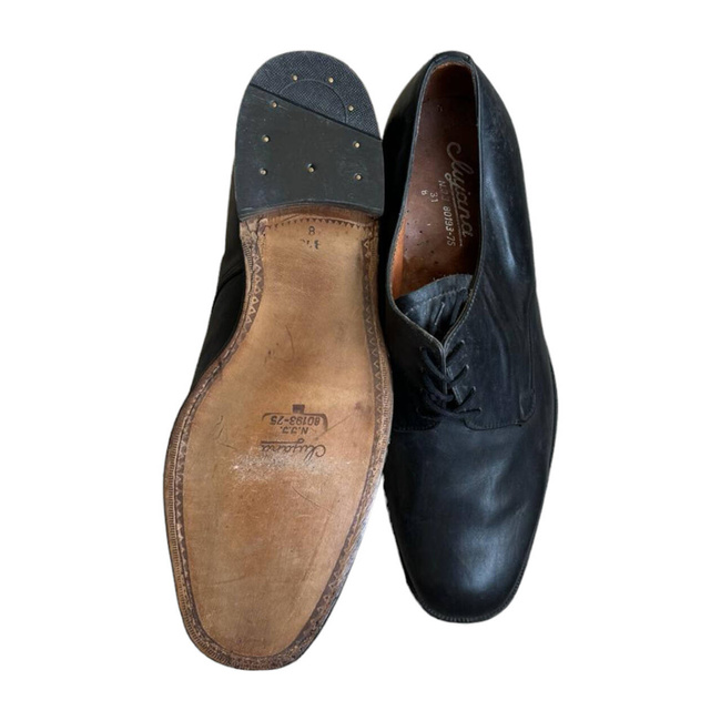 PANTOFI DIN PIELE NEAGRA - CEREMONIE - ARMATA ROMANA - IN STARE BUNA