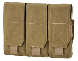 BUZUNAR, POUCH TRIPLU PENTRU INCARCATOARE - DEFCON 5 - COYOTE TAN