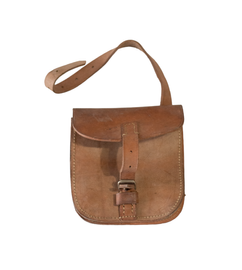 Brown leather pouch - Romanian military surplus - Used