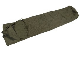 SLEEPING BAG - OD (OLIVE) - GENUINE BELGIAN MILITARY SURPLUS - USED