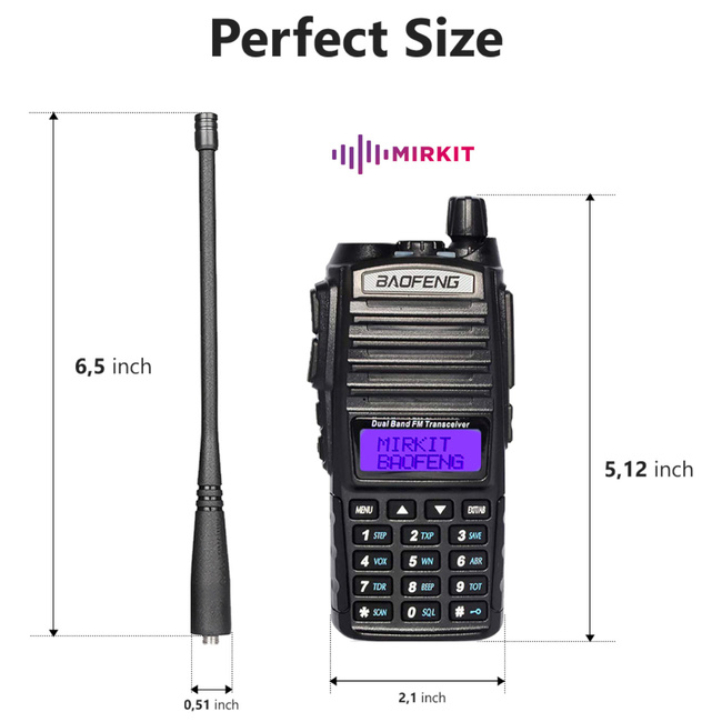 PORTABLE RADIO STATION BAOFENG UV-82, 8W 136 - 174 MHZ / 400-470 MHZ