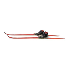 Ski set and a pair of leather boots - Swiss Army Military Surplus - Used