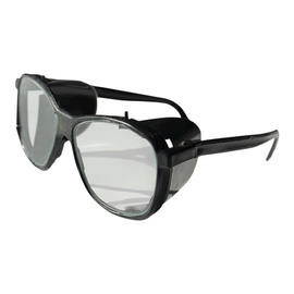 Ochelari cu lentile transparente si scuturi laterale detasabile - Rama neagra - Surplus Militar Armata Romana - In Stare Buna