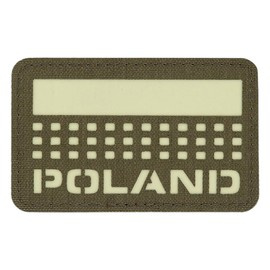 POLAND PATCH (with flag) - 50 x 80 mm - LASER CUT - RANGER GREEN/GID - M-TAC