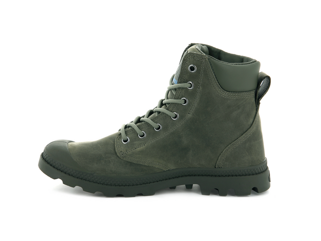 Bocanci Palladium - PAMPA CUFF WP LUX OLIVE