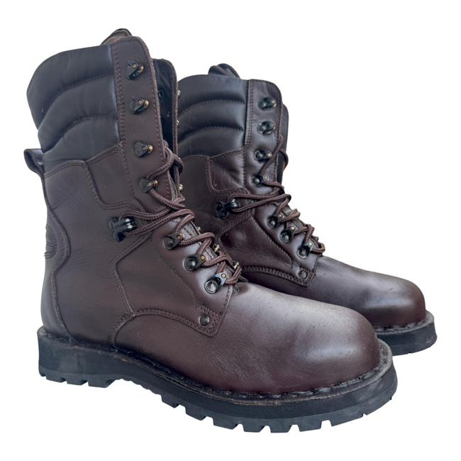 PROFESSIONAL COMBAT BOOTS - ROMANIAN ARMY MILITARY SURPLUS - BROWN - LIKE NEW