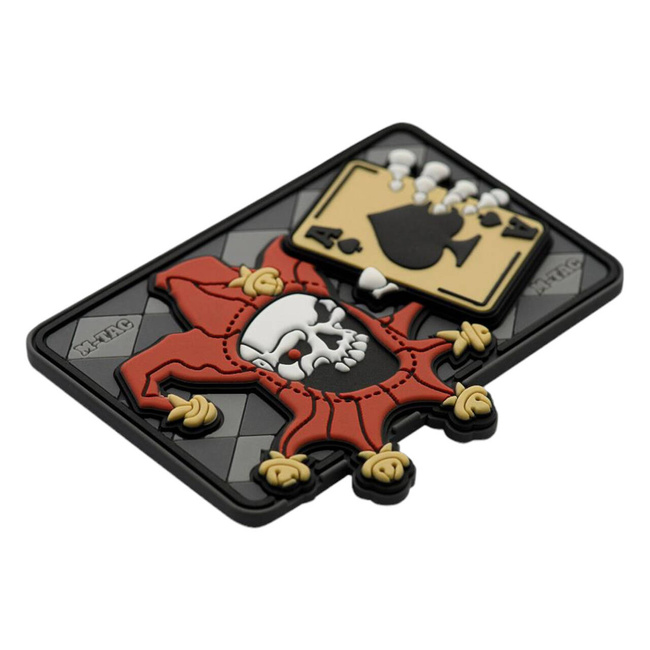 PATCH JOKER SKULL - 3D PVC - NEGRU - M-TAC