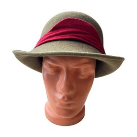 PALARIE DIN LANA - VERDE OD CU BANDA ROSIE - SURPLUS MILITAR ARMATA ROMANA - CA NOUA