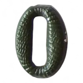 Metallic number - 0 - Green - Hungarian Army Military Surplus - Like New