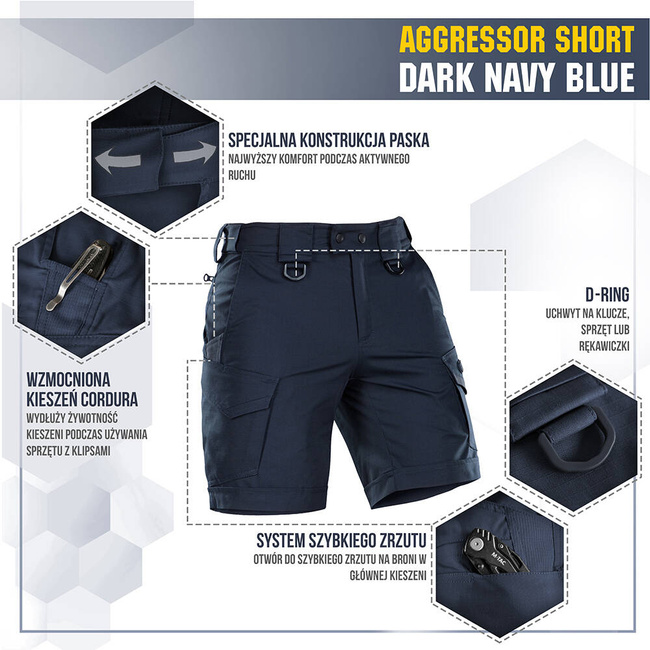 SHORT PANTS AGGRESSOR SHORT - DARK NAVY BLUE - M-TAC