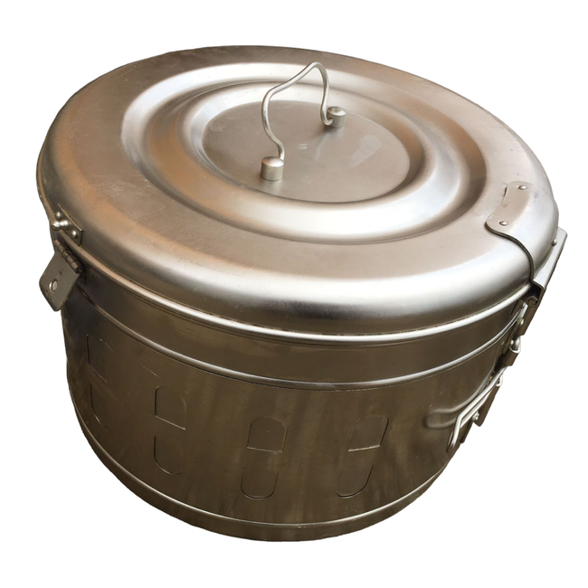 CASOLETA STERILIZARE - ALAMA/INOX - VINTAGE - SURPLUS MILITAR ARMATA ROMANA