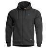 SWEATSHIRT WITH HOOD AND ZIPPER - "PHAETON" - PENTAGON® - BLACK