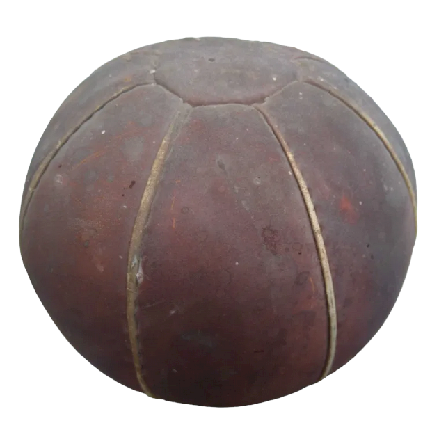 Heavy medical leather ball 15cm - - MILITARY SURPLUS ROMANIAN ARMY