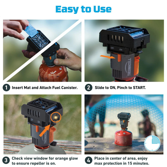 PORTABLE ANTI-MOSQUITO REPELLER DEVICE - BACKPACKER - THERMACELL