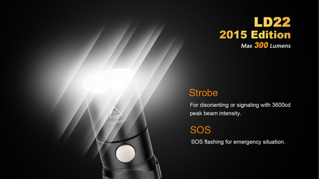 Flashlight Fenix LD22, water resistant