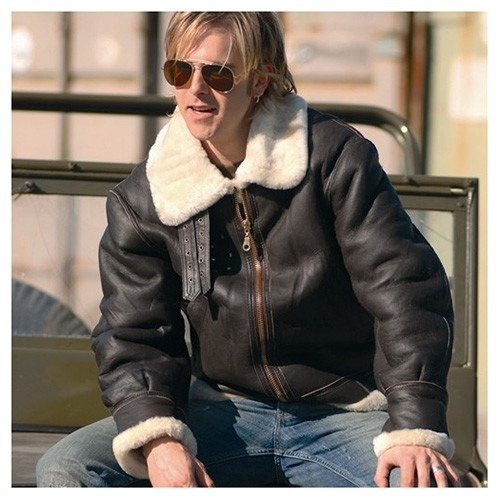 US B3 BOMBER JACKET - SHEEPSKIN - BROWN - Mil-Tec®