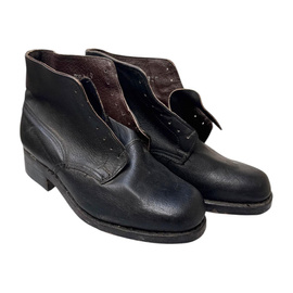 Ghete din piele cu siret - Clujana - Surplus Militar Armata Romana - Negre - In stare buna