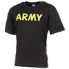 MFH T-shirt with the inscription army Black 160g/m2