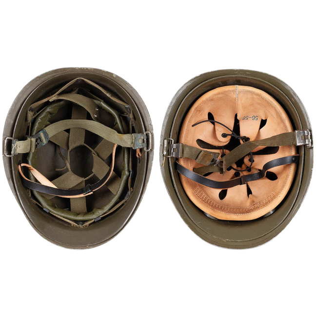 51 Helmet with Removable Plastic Liner - Belgian Army Military Surplus - Olive OD - Like New