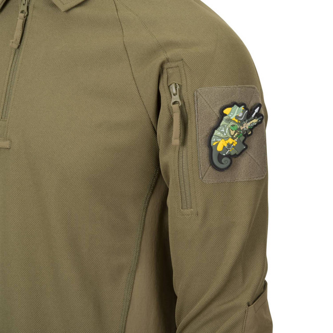 BLUZA POLO CU MANECA LUNGA - RANGE - Helikon Tex - VERDE ADAPTIV