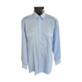 Camasa cu maneca lunga cu epoleti si buzunare - Surplus Armata Romana - Albastra - Ca noua