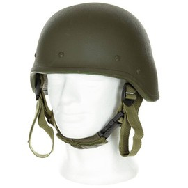 ITALIAN HELMET -  BALLISTIC -"T.P." - OD GREEN - MILITARY SURPLUS - USED
