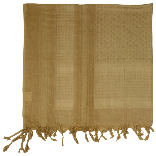 Shemagh (Scarf), coyote tan, fringed, 110 x 110 cm