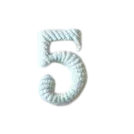 Numar metalic - 5 - Albastru Deschis - Surplus Militar Armata Ungariei - Ca nou