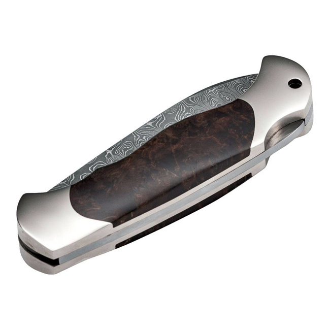 CUTIT DAMASCUS SCOUT SPEARPOINT CURLY BIRCH - BOKER