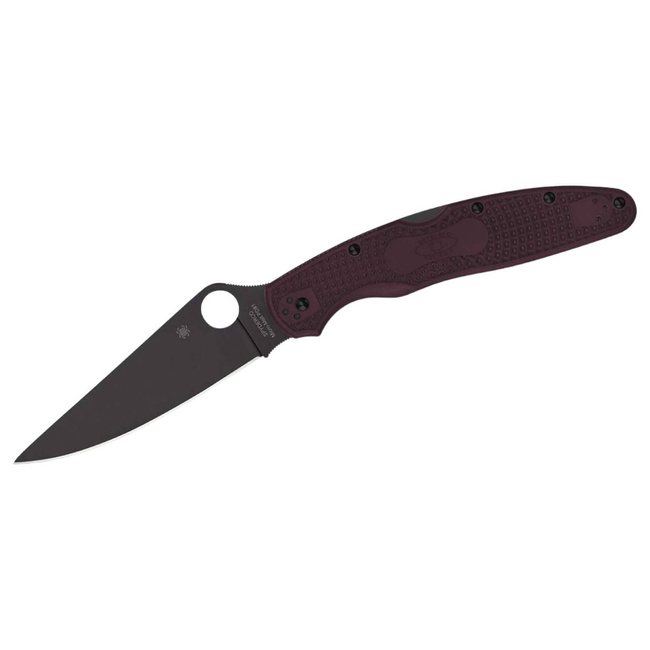 CUTIT DE BUZUNAR "Police 4 Lightweight Micro-Melt PD#1 Black Blade Sprint Run" - SPYDERCO