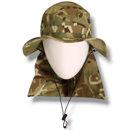 Palarie Boonie cu protectie detasabila pentru gat - Surplus Militar Armata Britanica - Camuflaj MTP - Uzata