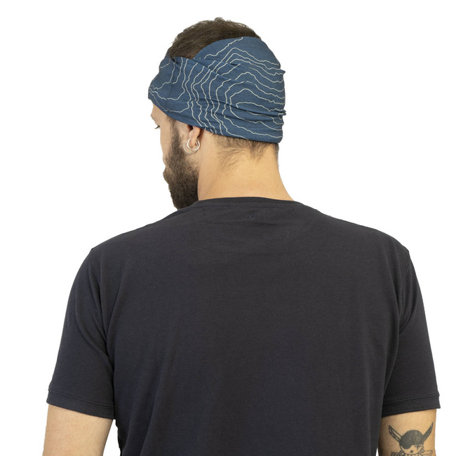 BANDANA  TUBULARA - SKIRON TOPOGRAPHIC MAP- Pentagon - ALBASTRU RAF