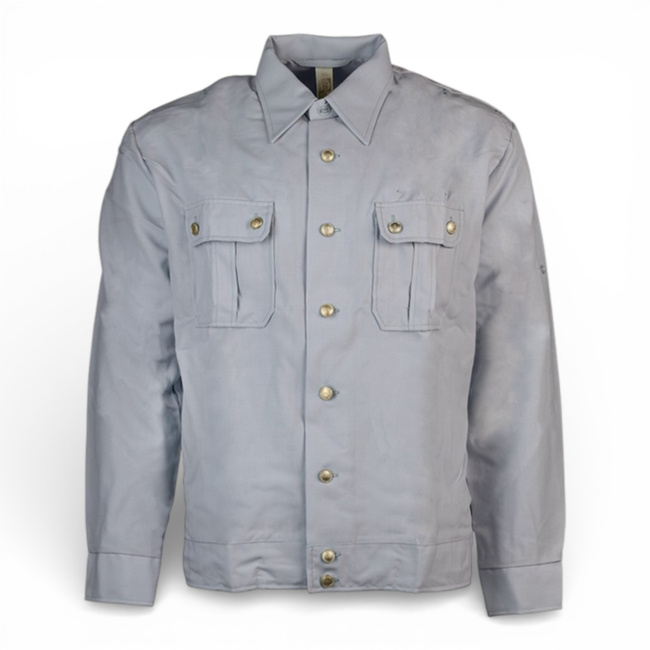 Camasa de serviciu cu doua buzunare si maneca lunga - Surplus Militar Marina Germana de Est - Volksmarine der NVA - Albastra - Ca Noua