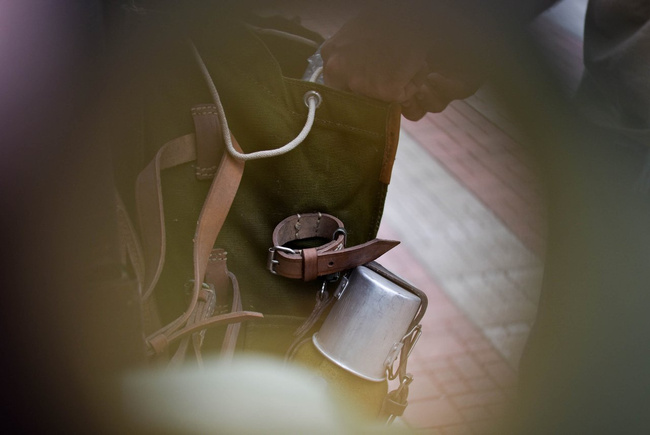 Military Olive Romanian Retro Rucksack - RSR Romanian army - OD Green - In good condition