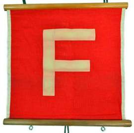 Telecommunication flag - Original German Army Surplus - Red - Used