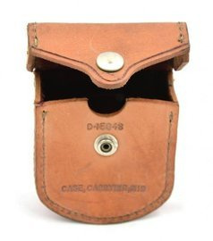 LEATHER COMPASS POUCH - BROWN - USED