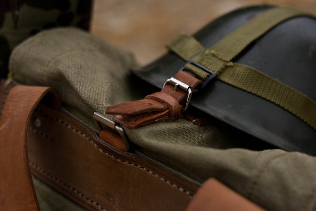 Ranita militara din panza - Armata Romana (Razboiul rece) - produs rar vintage - Verde OD - Ca noua