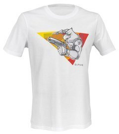 TRICOU IMPRIMAT - VULTUR CU PISTOALE - D.FIVE - ALB
