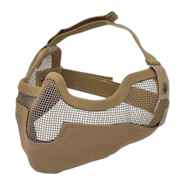 Face and Ear Protection Mask - Metal Mesh - Coyote - A.C.M.