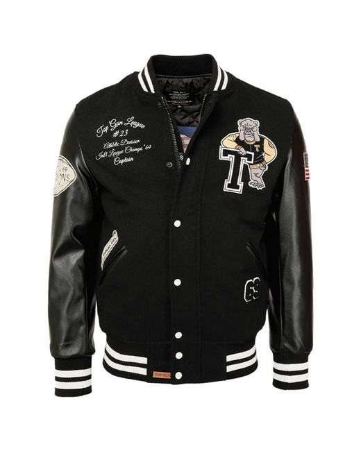 BASEBALL JACKET TOP GUN "LEAGUE" - BLACK - MIL-TEC