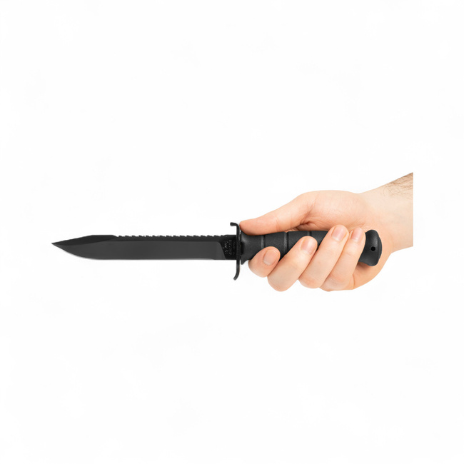 Glock FM81 military survival knife with serrated blade - Black