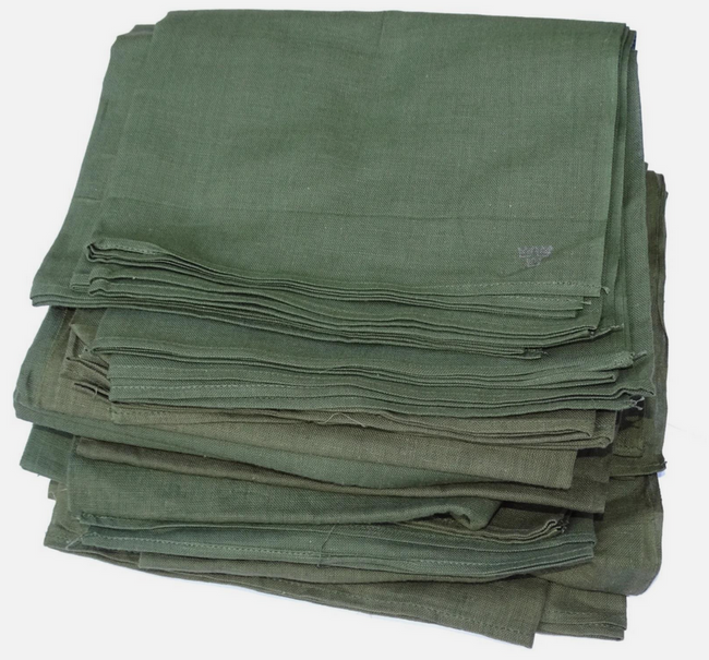 BANDANA - 80 x 80 CM - OD GREEN - MILITARY SURPLUS SWEDISH ARMY - USED