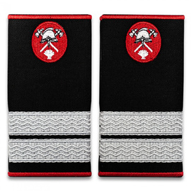 Grade Plutonier Pompieri ISU, IGSU tesute pe suport textil din paspoal cusut, cu semn de arma brodat