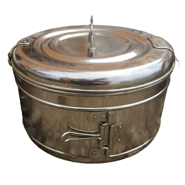 CASOLETA STERILIZARE - ALAMA/INOX - VINTAGE - SURPLUS MILITAR ARMATA ROMANA