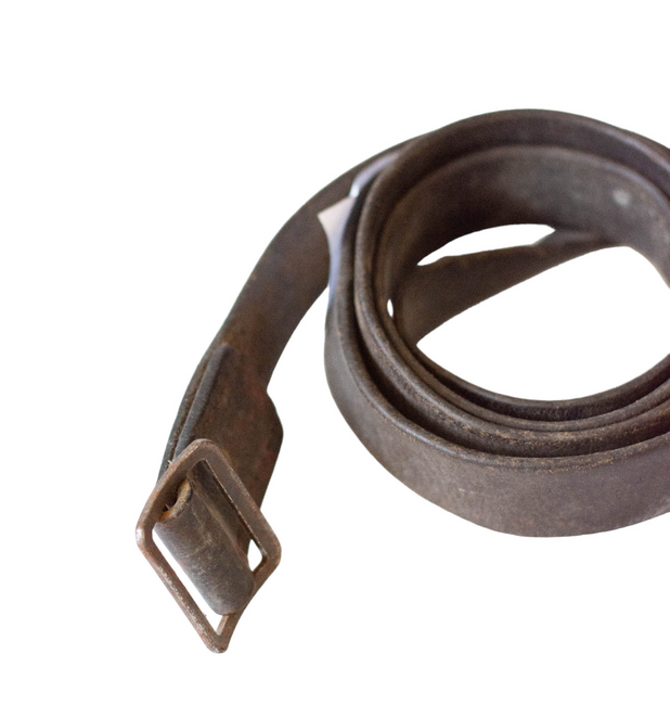 CUREA DIN PIELE PENTRU AK - SURPLUS MILITAR DE LA ARMATA ROMÂNĂ - NEAGRĂ - UZATĂ