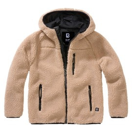 Jacheta Teddyfleece cu gluga pentru copii - camel - Brandit