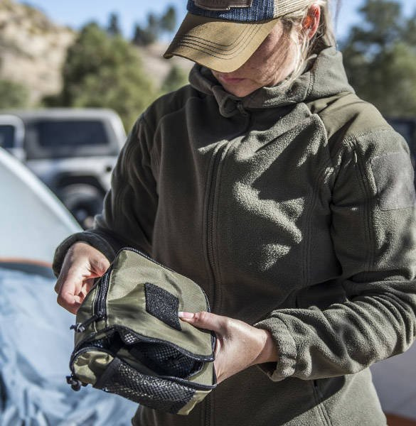 TRAVEL TOILETRY BAG - ORANGE/BLACK - HELIKON