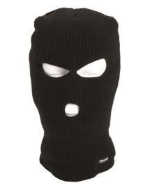 Black 3-HOLE THINSULATE BALACLAVA